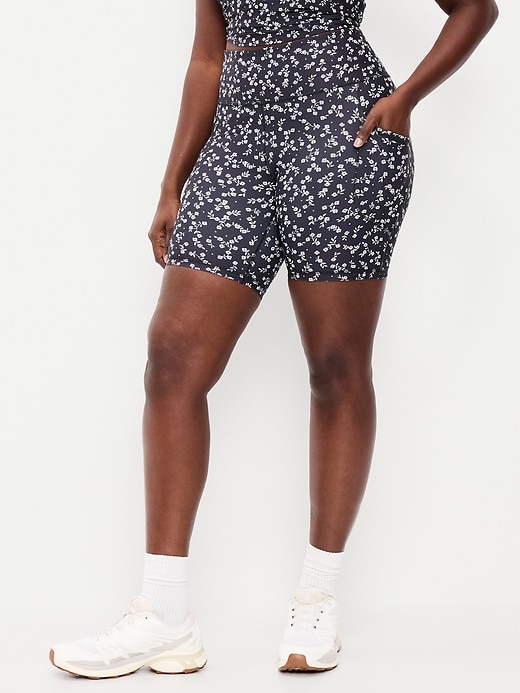Image number 4 showing, High-Waisted PowerSoft Biker Shorts -- 8-inch inseam