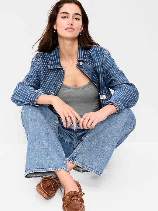 L'image numéro 3 présente Camisole Première couche côtelée à encolure dégagée