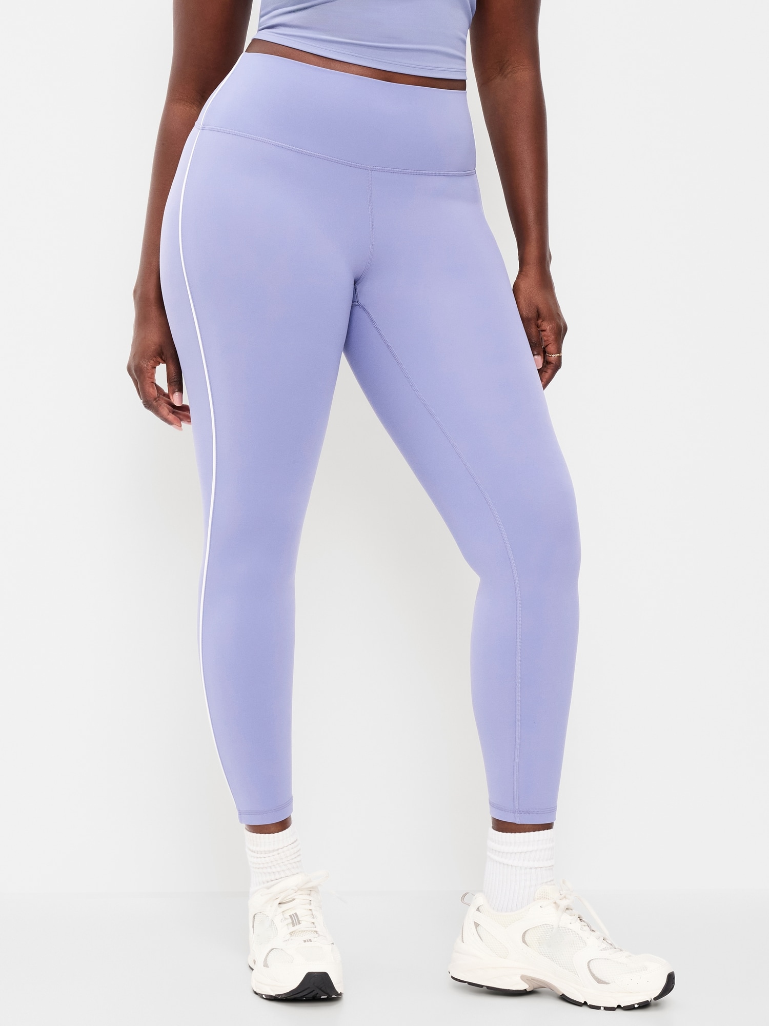 L'image numéro 5 présente Legging StudioSmooth à rayures latérales et à taille haute longueur 7/8