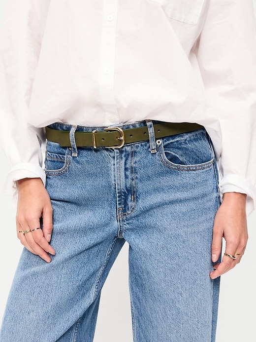 Image number 2 showing, Classic Faux-Leather Belt