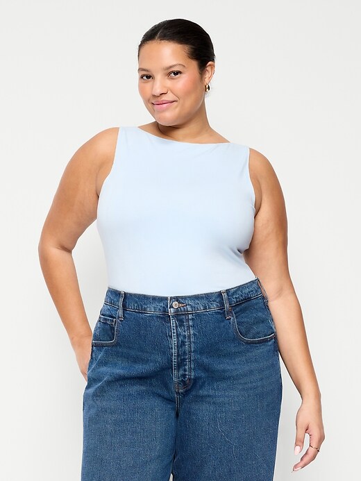 Image number 7 showing, Hug Double-Layer Boat-Neck Top