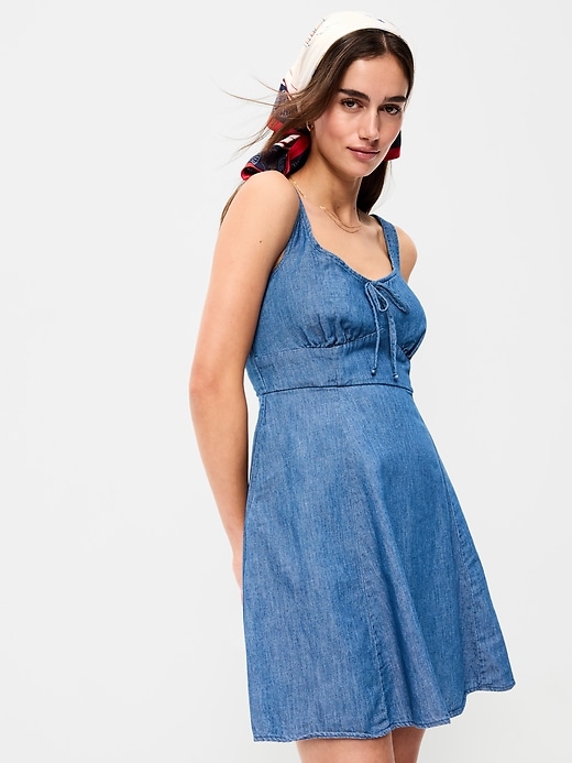 Image number 3 showing, Fit & Flare Denim Mini Dress