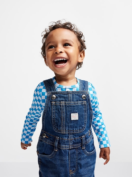 Image number 1 showing, Unisex Workwear Jean Overalls for Baby