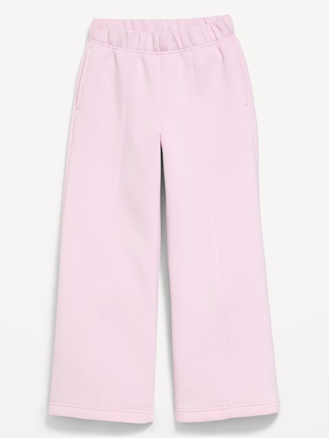 High-Waisted Bounce Fleece Wide-Leg Sweatpants for Girls