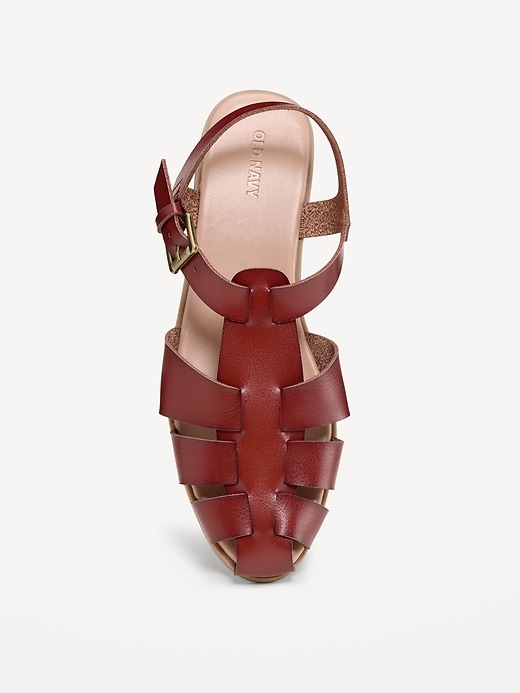 Image number 2 showing, Faux-Leather Fisherman Sandals
