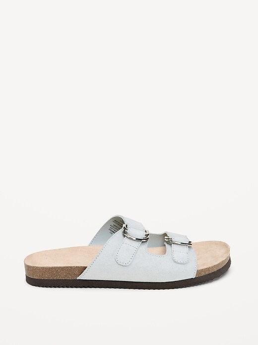 Image number 3 showing, Faux-Suede Double-Strap Slide Sandals for Women