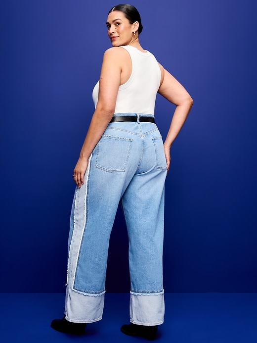 Image number 9 showing, High-Waisted Baggy Wide-Leg Jeans