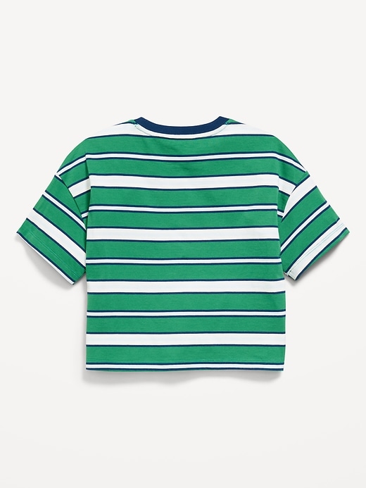 Image number 3 showing, Oversized Short-Sleeve Cropped T-Shirt for Girls