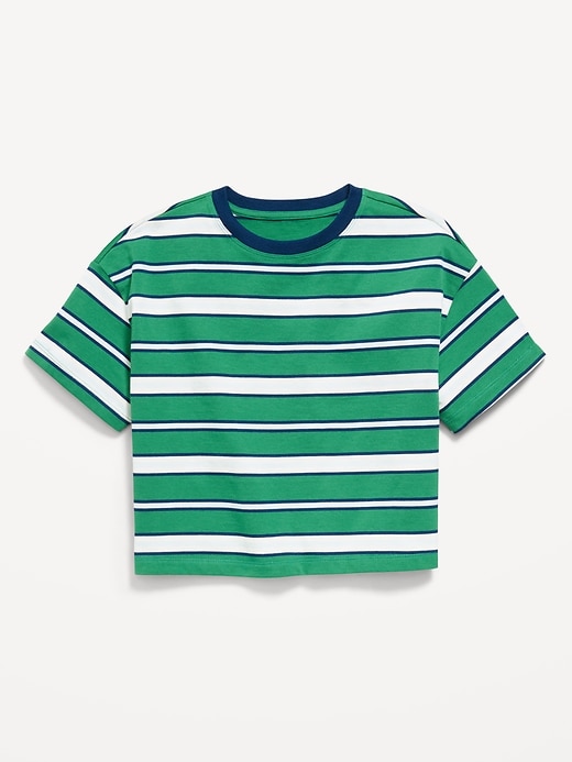 Image number 2 showing, Oversized Short-Sleeve Cropped T-Shirt for Girls