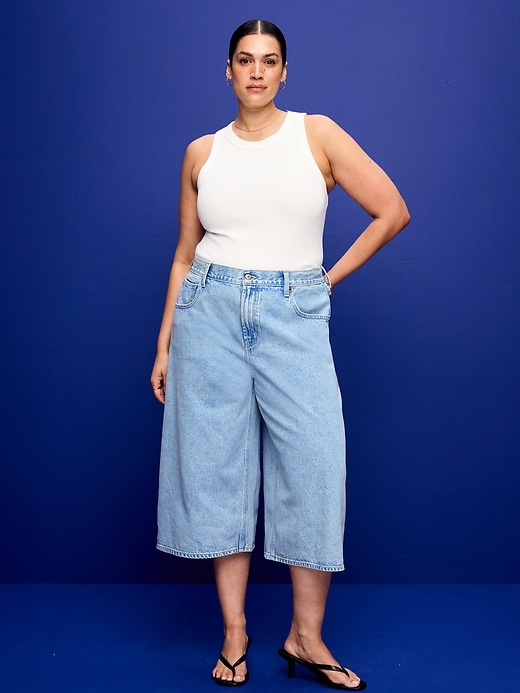 Image number 7 showing, Mid-Rise Baggy Culottes