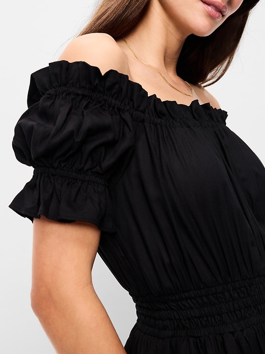 Image number 5 showing, Off-The-Shoulder Boho Maxi Dress