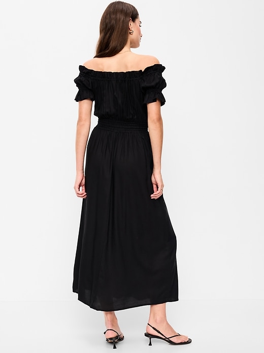 Image number 2 showing, Off-The-Shoulder Boho Maxi Dress
