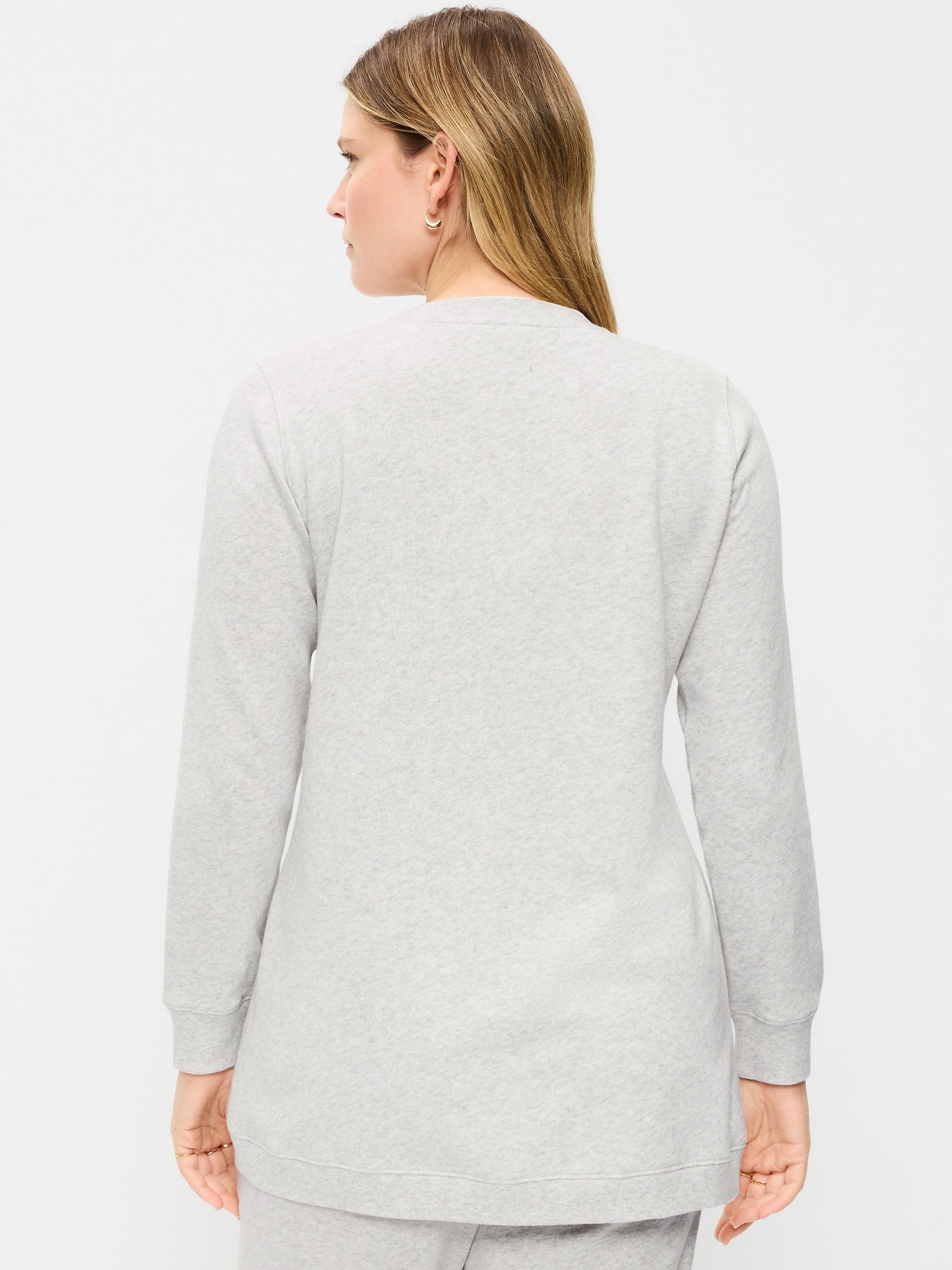 Maternity SoComfy Crossover Nursing Tunic Sweatshirt