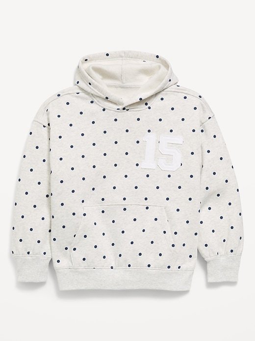 Image number 1 showing, Printed Loose Pullover Hoodie for Girls