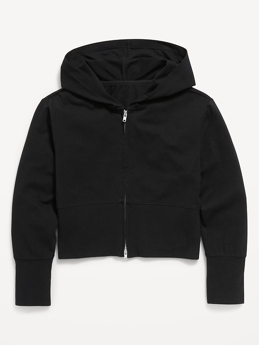 Image number 1 showing, Fitted Cropped 2-Way-Zip Hoodie for Girls