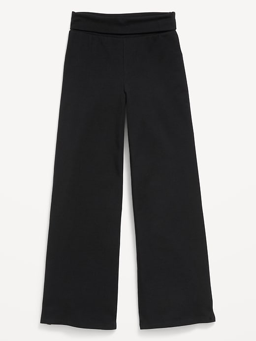 Image number 1 showing, Foldover Jersey Knit Wide-Leg Pants for Girls