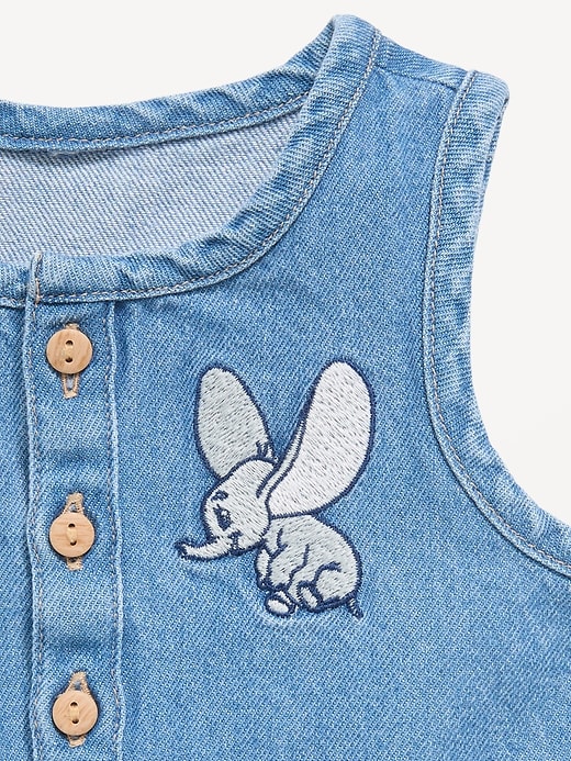 L'image numéro 3 présente Barboteuse une-pièce henley sans manches Disney© unisexe pour bébé