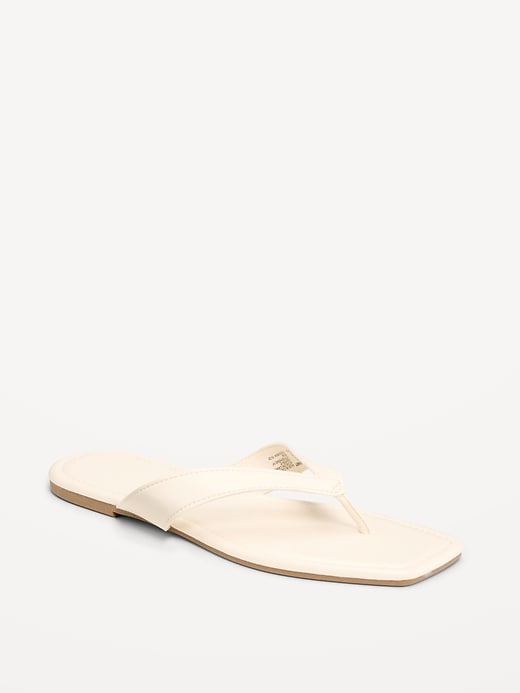 Image number 1 showing, Faux-Leather Flip Flop for Women