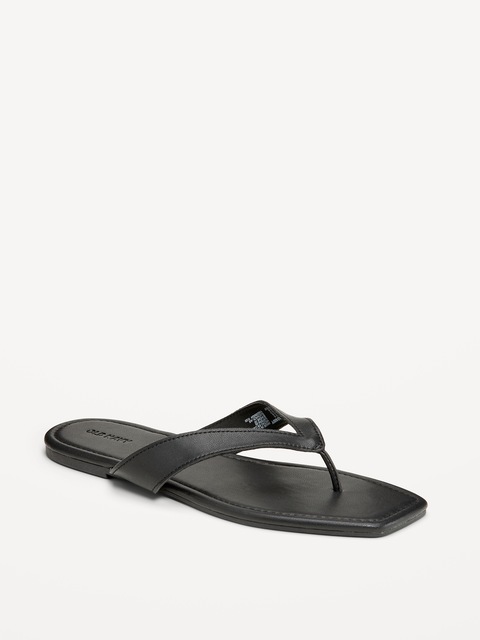 Faux-Leather Flip Flop for Women