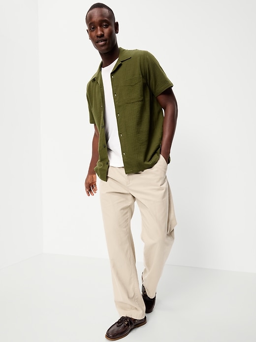 Image number 3 showing, Short-Sleeve Textured Camp Shirt