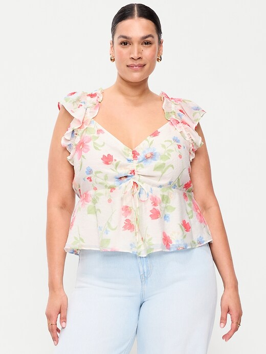 Image number 7 showing, Flutter-Sleeve Fit & Flare Top
