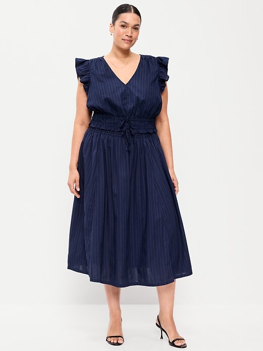 Image number 7 showing, Smocked-Waist Midi Skirt