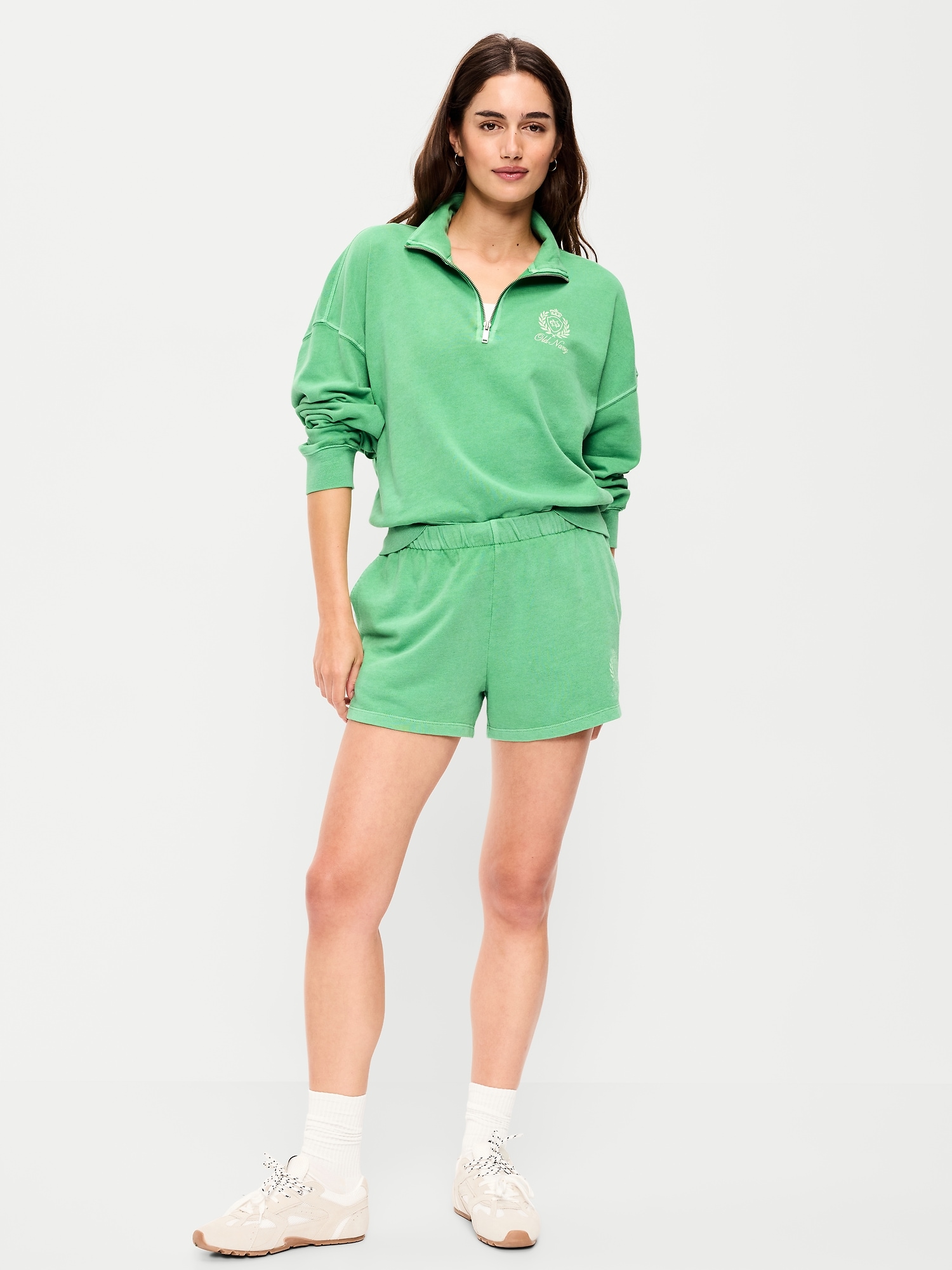 High-Waisted Loose Logo Shorts - 3-inch inseam
