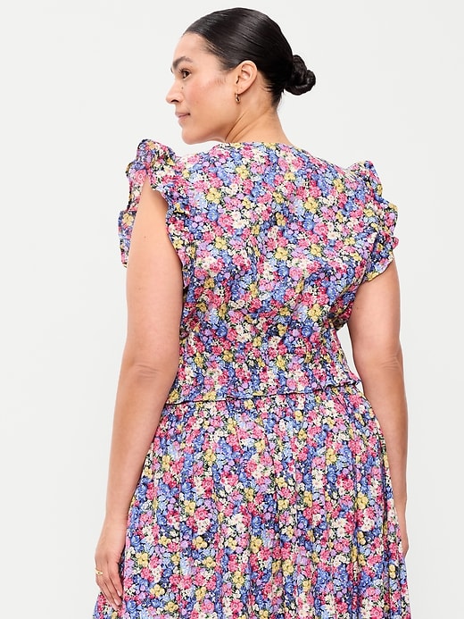 Image number 8 showing, Flutter-Sleeve Poplin Top