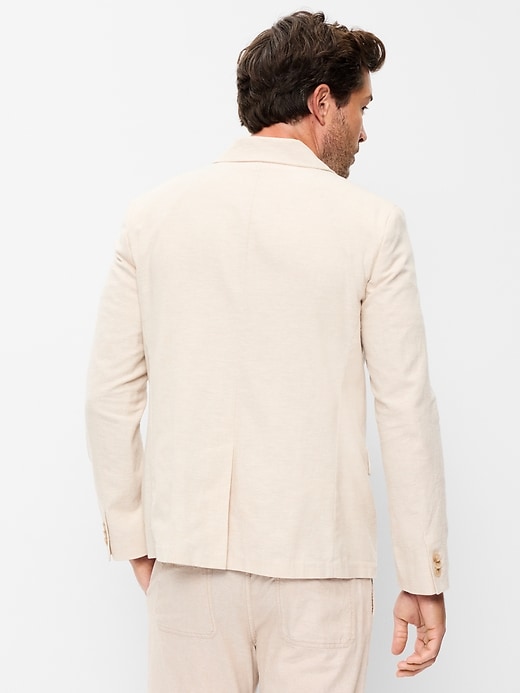 Image number 2 showing, Relaxed Unlined Linen-Blend Blazer