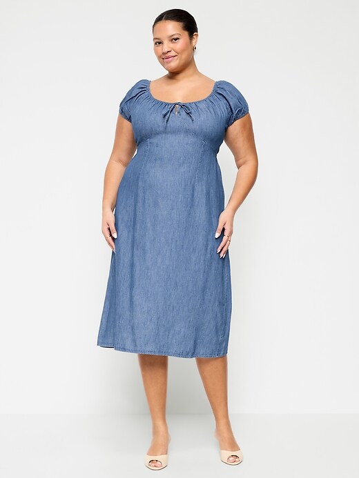 Image number 9 showing, Short-Sleeve Scoop-Neck Midi Dress