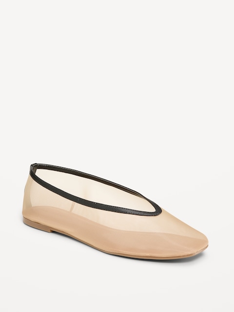 Mesh Ballet Flats for Women
