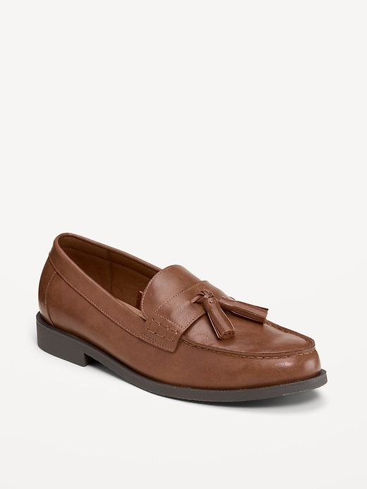 Image number 1 showing, Faux-Leather Tassel Loafers for Men