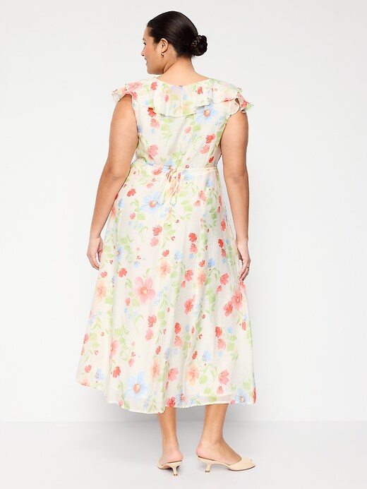 Image number 8 showing, Ruffle-Sleeve Fit & Flare Midi Dress