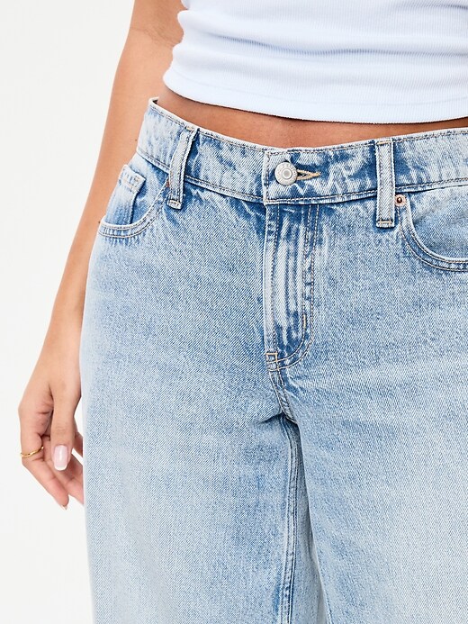 Image number 5 showing, Low-Rise Baggy Wide-Leg Jeans