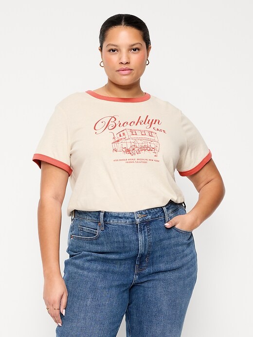 Image number 8 showing, EveryWear Crew-Neck Graphic Ringer T-Shirt