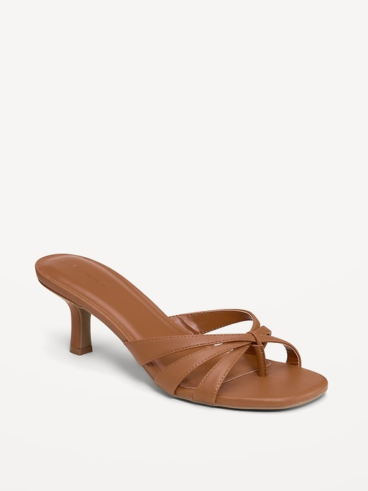 Image number 1 showing, Strappy Kitten-Heel Sandals for Women