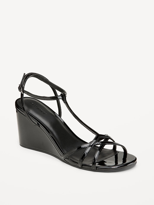 Image number 1 showing, T-Strap Wedge Sandals for Women