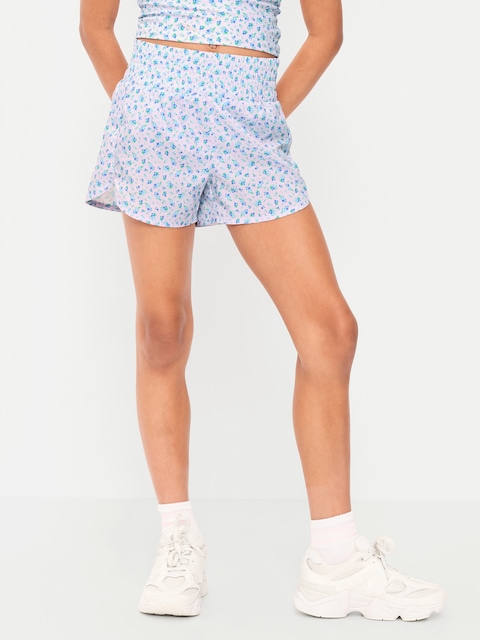 SHORT DE COURSE À OURLET ARRONDI FENDU À TAILLE HAUTE POUR FILLE