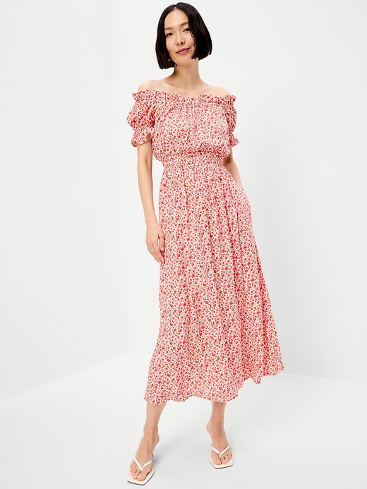 Image number 3 showing, Off-The-Shoulder Boho Maxi Dress