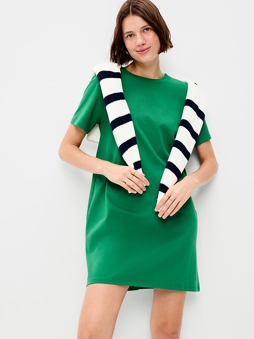 Image number 3 showing, Vintage Crew-Neck Mini T-Shirt Dress
