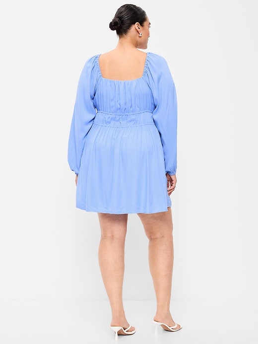 Image number 7 showing, Long-Sleeve Square-Neck Mini Dress