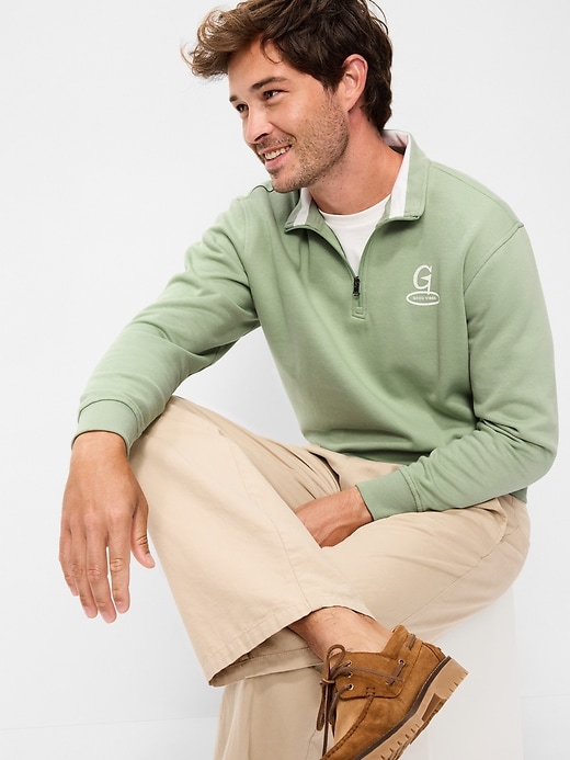 L'image numéro 3 présente Chandail en molleton à glissière au quart Première nécessité