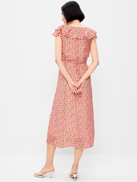 Image number 2 showing, Ruffle-Sleeve Fit & Flare Midi Dress