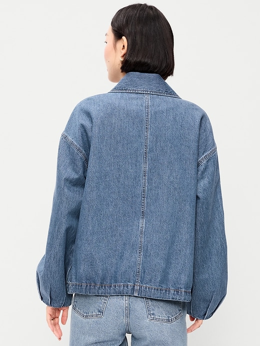 Image number 2 showing, Full-Zip Harrington Jean Jacket