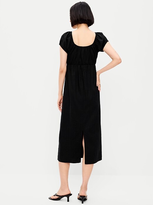 Image number 2 showing, Short-Sleeve Scoop-Neck Midi Dress