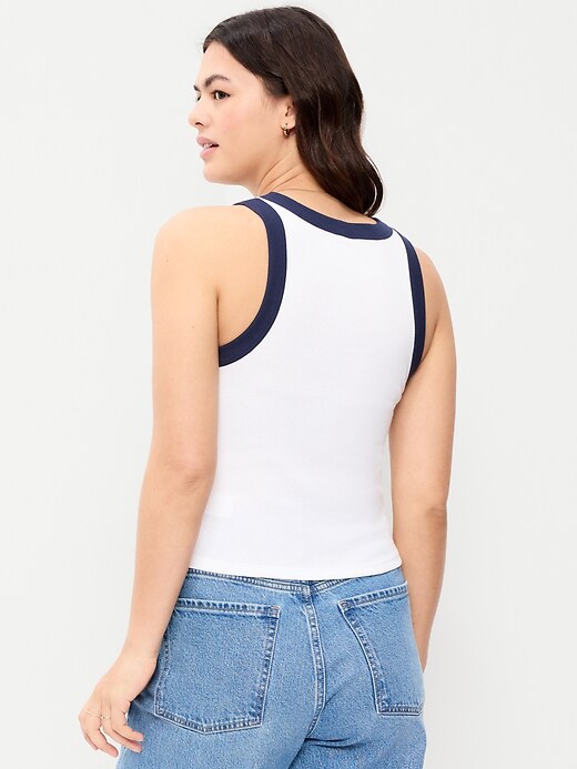 Image number 6 showing, Graphic Snug Crop Tank Top