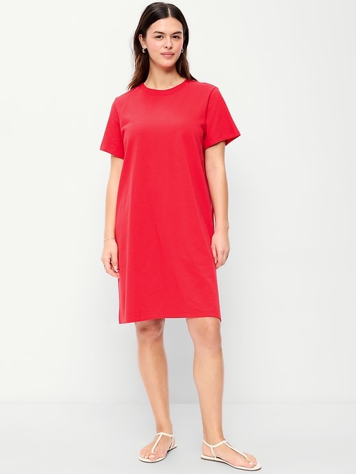 Image number 1 showing, Vintage Crew-Neck Mini T-Shirt Dress