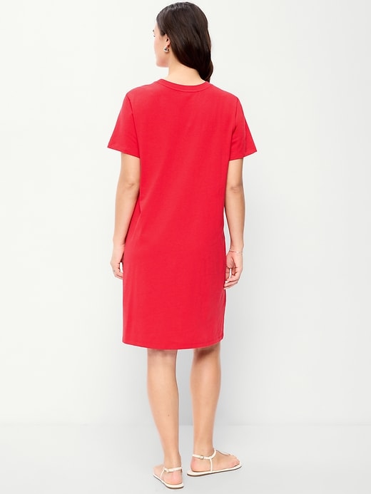 Image number 2 showing, Vintage Crew-Neck Mini T-Shirt Dress