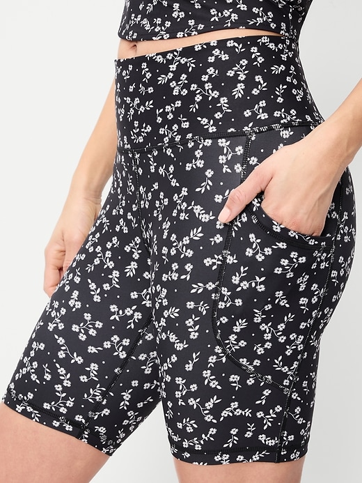 Image number 3 showing, High-Waisted PowerSoft Biker Shorts -- 8-inch inseam