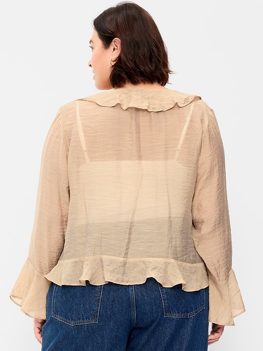 Image number 6 showing, Bell-Sleeve Ruffle Top